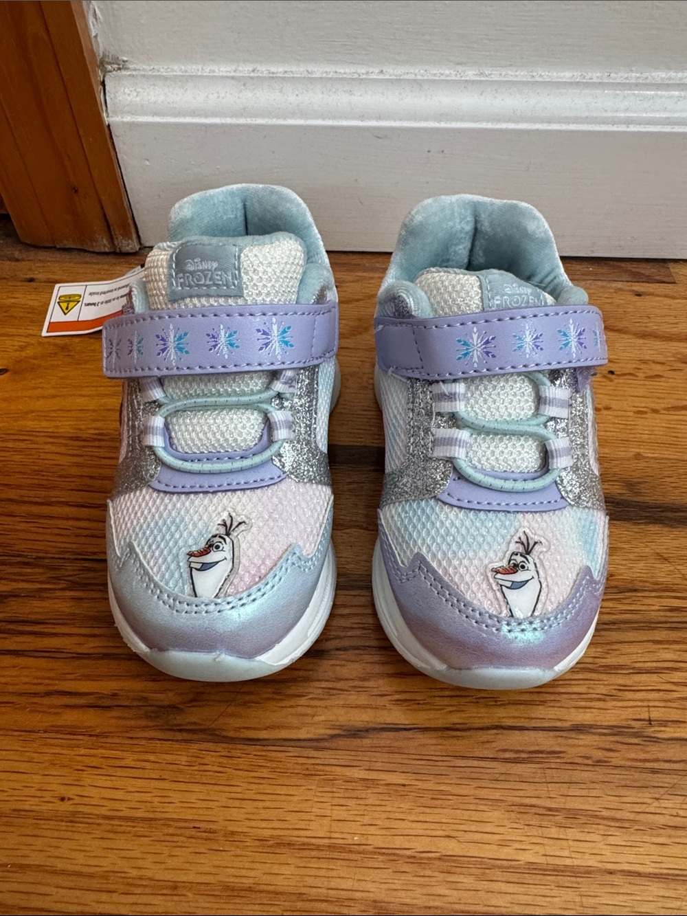 Disney Frozen Olaf Toddler Light-Up Sneakers in Lavender, Silver, and Pale Blue